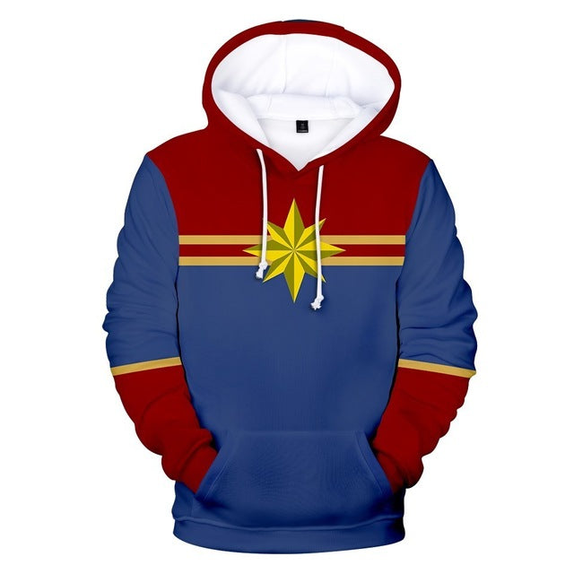 M&T Wear - Captain Marvel "Carol Danvers" 3D Costume Hoodie