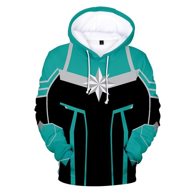 M&T Wear - Captain Marvel "Carol Danvers" 3D Costume Hoodie