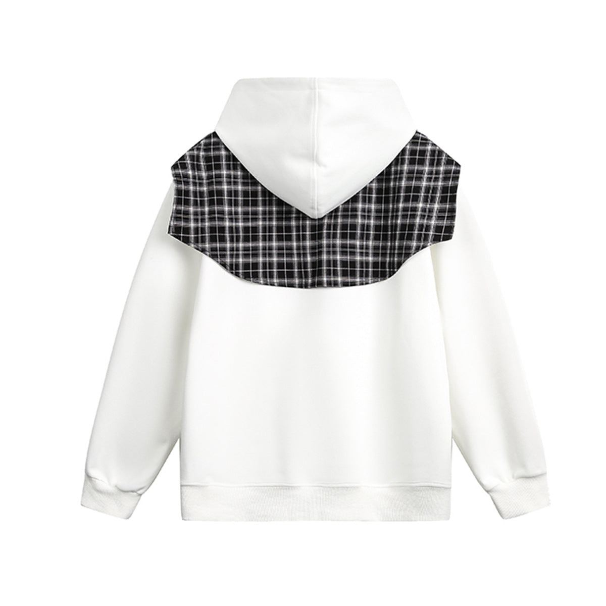 M&T Wear - Men's American Retro "Fake Two-Piece" Plaid Hoodie