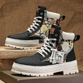 M&T Wear - Men's Winter Plush "Moto-Style" High-Top Martin Boots