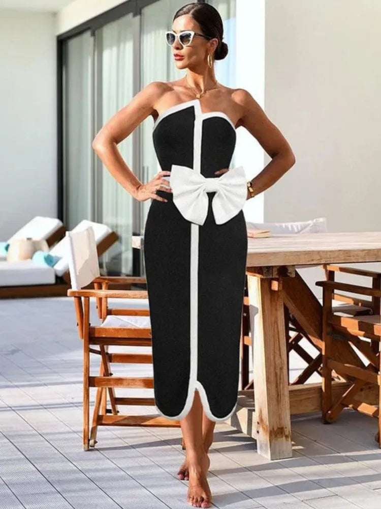 M&T Wear - Women's Luxury Vintage Backless One-Piece Swim Dress