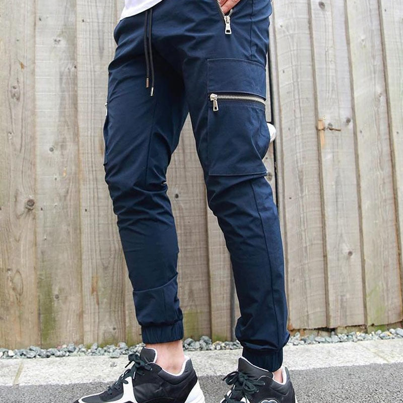 M&T Wear - Men's Slim-Fit Multi-Pocket Utility Joggers
