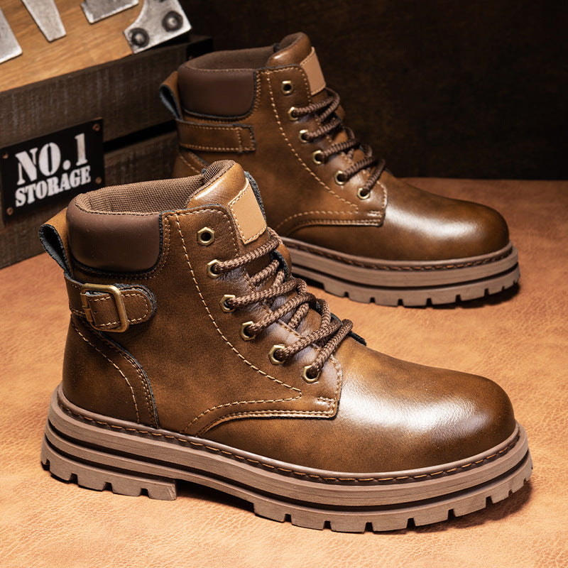 M&T Wear - Men's Retro Cowhide Leather "Martin" Work Boots