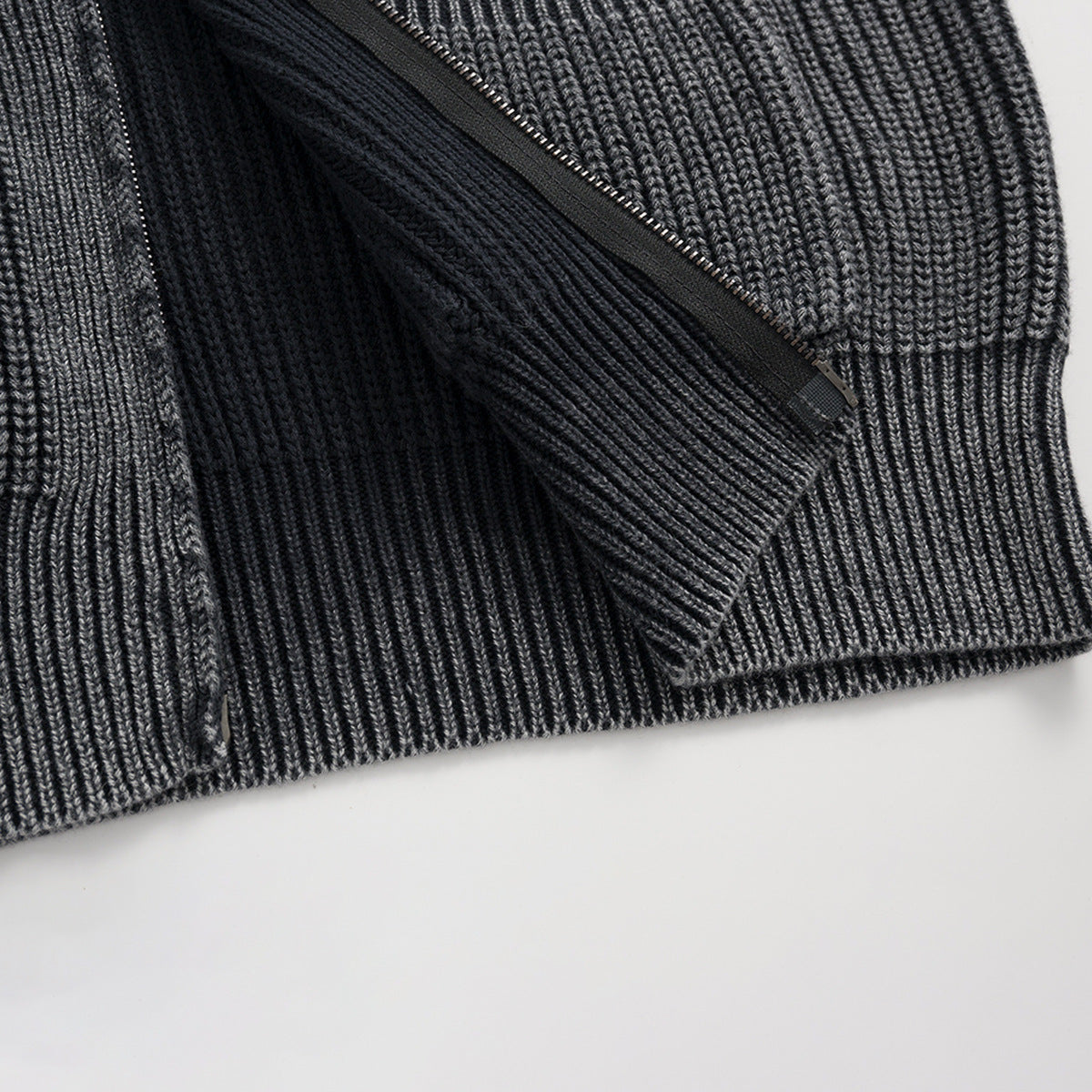 M&T Wear - Men's Vintage Washed Jacquard Streetwear Cardigan