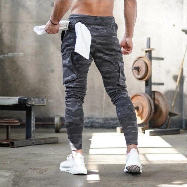 M&T Wear - Men's Slim-Fit Cotton Gym Joggers with Zipper Detail