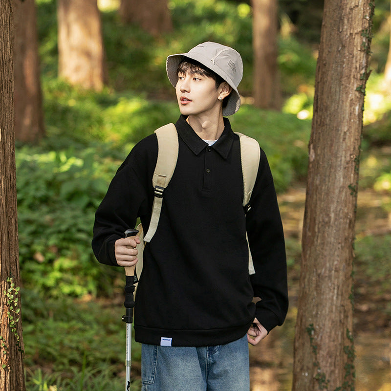 M&T Wear - Unisex Oversized Pique Cotton Long Sleeve Polo