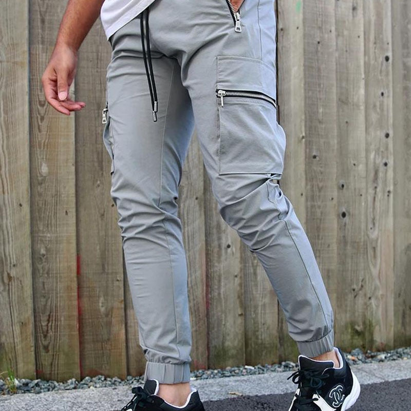 M&T Wear - Men's Slim-Fit Multi-Pocket Utility Joggers