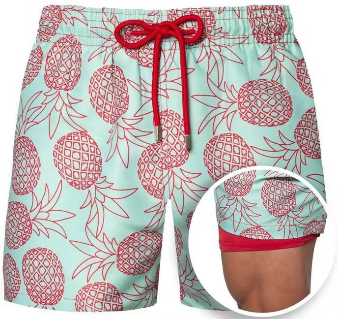 M&T Wear - Men's "2-in-1" Floral Performance Swim Shorts with Liner