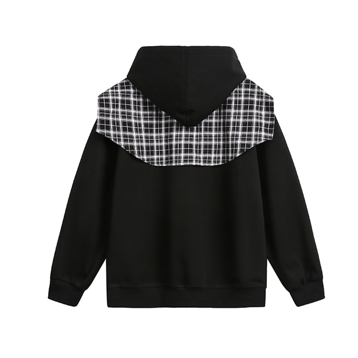 M&T Wear - Men's American Retro "Fake Two-Piece" Plaid Hoodie