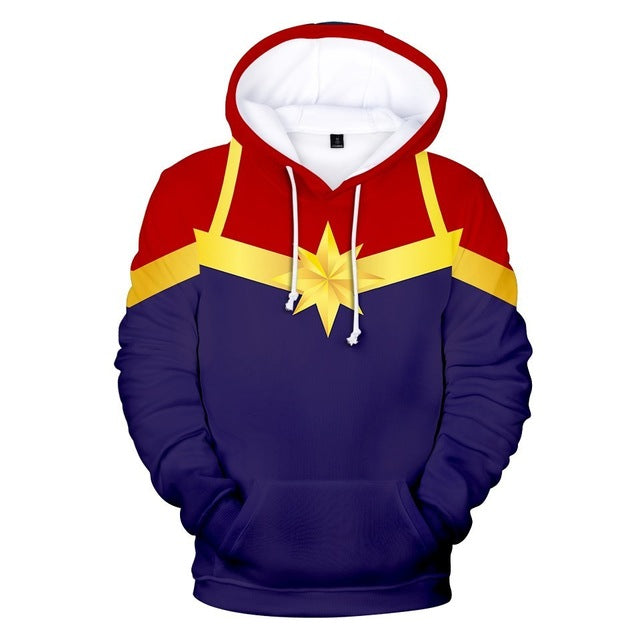 M&T Wear - Captain Marvel "Carol Danvers" 3D Costume Hoodie