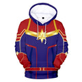 M&T Wear - Captain Marvel "Carol Danvers" 3D Costume Hoodie