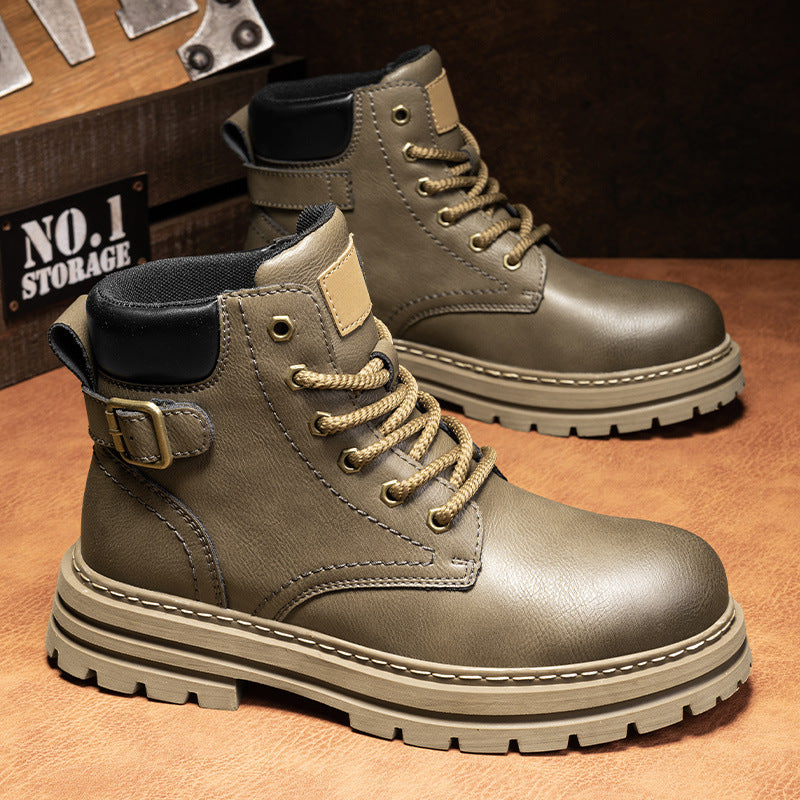 M&T Wear - Men's Retro Cowhide Leather "Martin" Work Boots