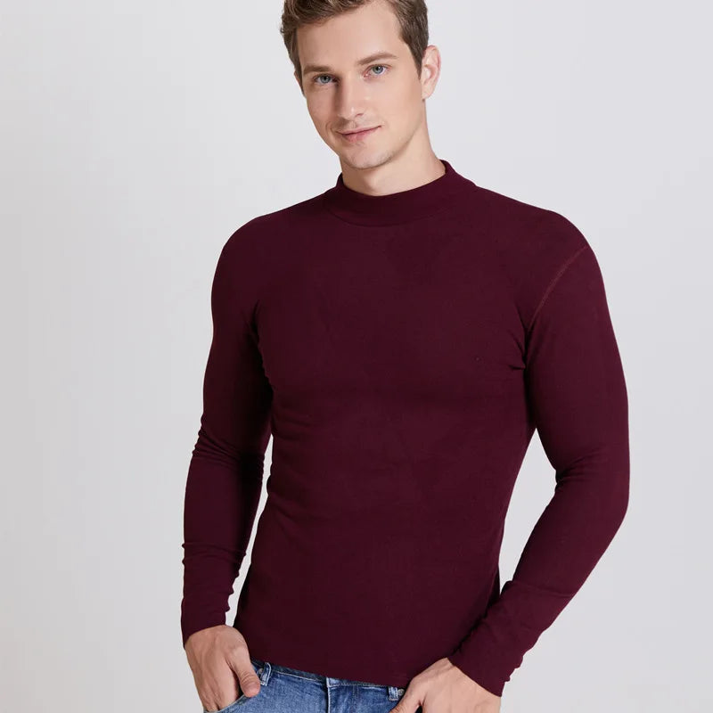 M&T Wear - Men's Thermal Turtleneck Fleece T-Shirt