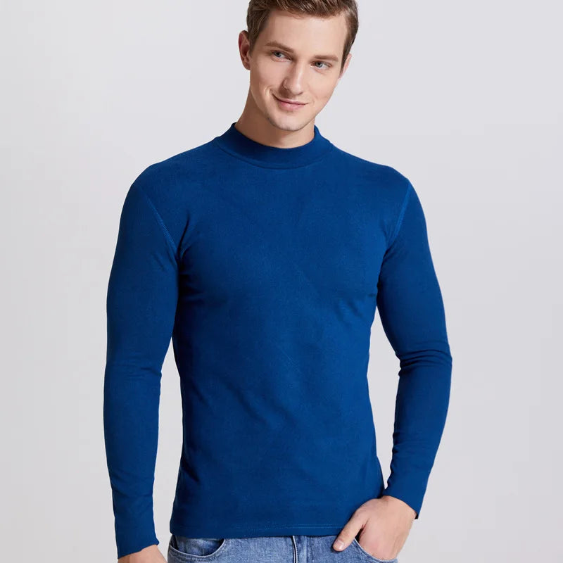 M&T Wear - Men's Thermal Turtleneck Fleece T-Shirt