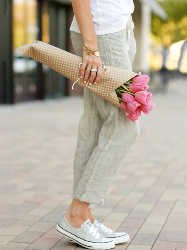 Elegant Cropped Office Trousers