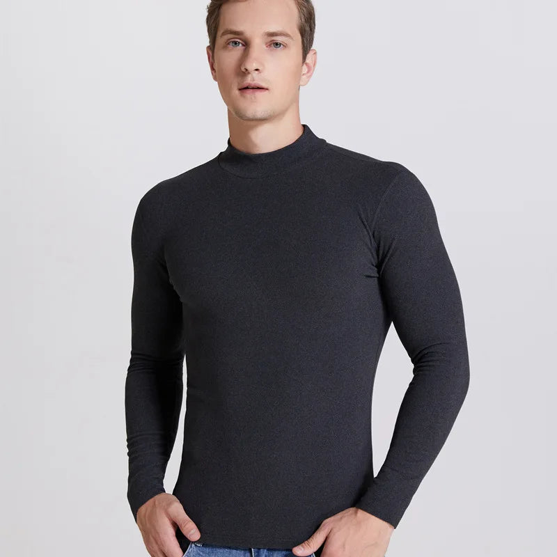 M&T Wear - Men's Thermal Turtleneck Fleece T-Shirt