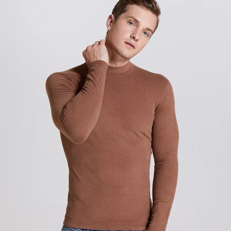 M&T Wear - Men's Thermal Turtleneck Fleece T-Shirt