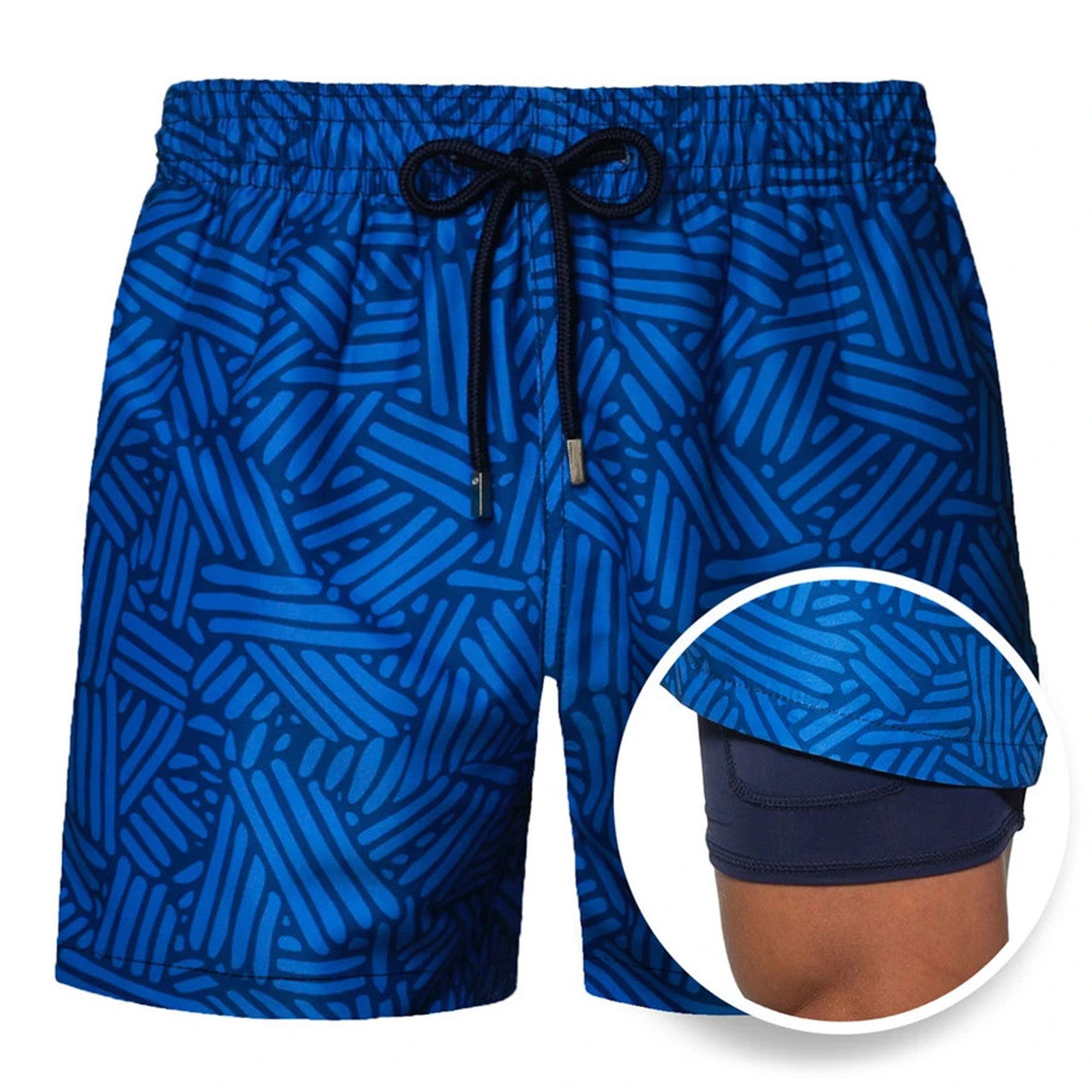 M&T Wear - Men's "British Style" Printed Hybrid Beach Sweat Shorts