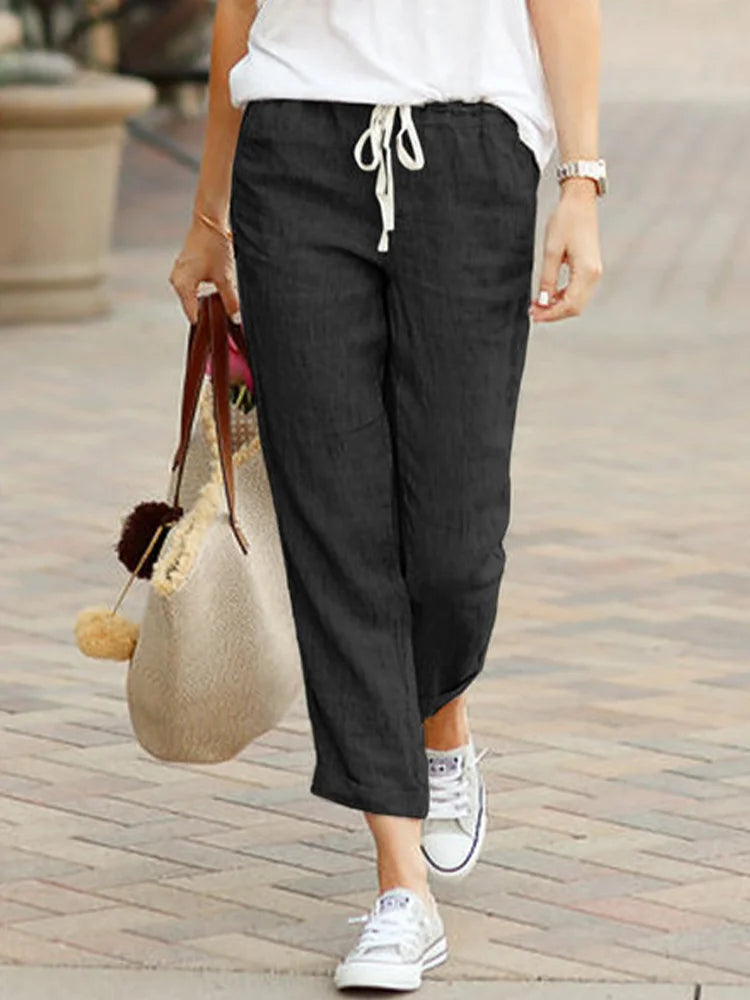 Elegant Cropped Office Trousers