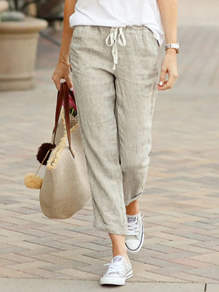 Elegant Cropped Office Trousers