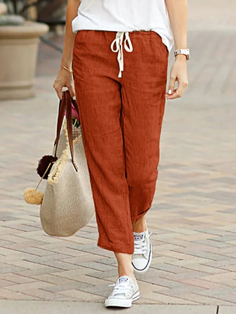 Elegant Cropped Office Trousers