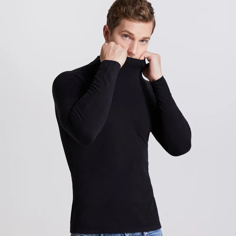 M&T Wear - Men's Thermal Turtleneck Fleece T-Shirt