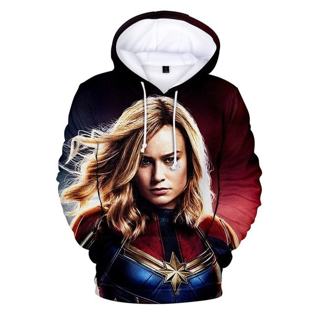 M&T Wear - Captain Marvel "Carol Danvers" 3D Costume Hoodie