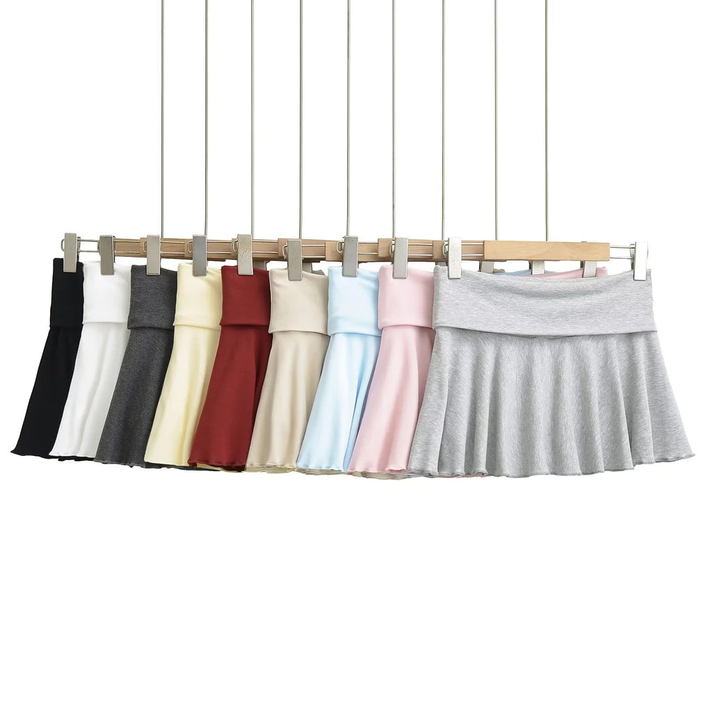 M&T Wear - Women’s Solid A-Line Mini Skort