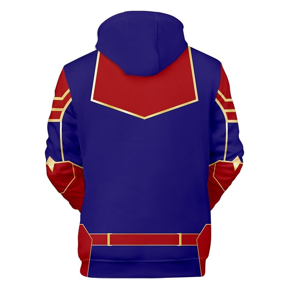 M&T Wear - Captain Marvel "Carol Danvers" 3D Costume Hoodie