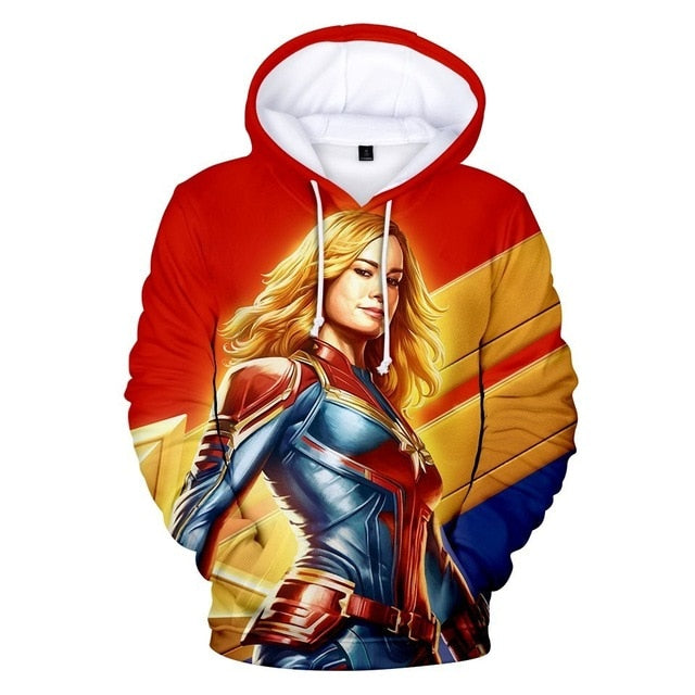 M&T Wear - Captain Marvel "Carol Danvers" 3D Costume Hoodie