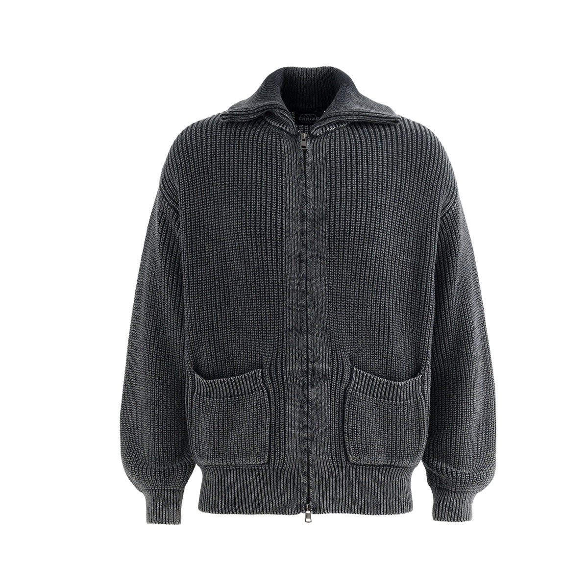 M&T Wear - Men's Vintage Washed Jacquard Streetwear Cardigan