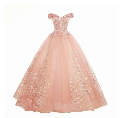 Luxury Gold Lace Quinceanera Ball Gown