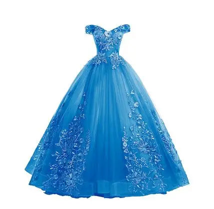 Luxury Gold Lace Quinceanera Ball Gown