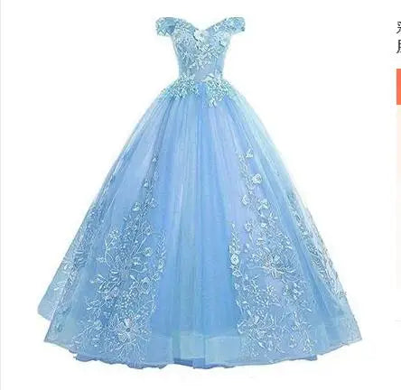 Luxury Gold Lace Quinceanera Ball Gown