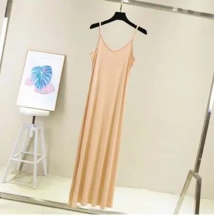 Spring Summer Elastic Modal Tank Dress