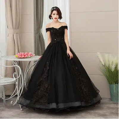 Luxury Gold Lace Quinceanera Ball Gown
