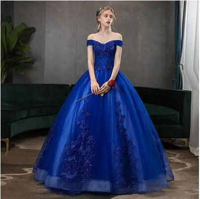 Luxury Gold Lace Quinceanera Ball Gown