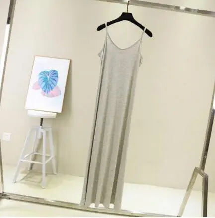 Spring Summer Elastic Modal Tank Dress