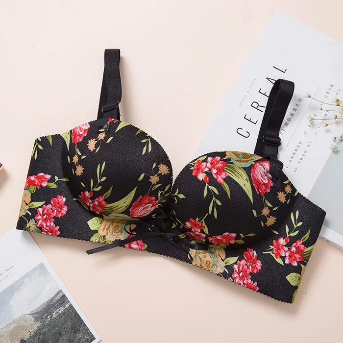 M&T Wear - Bras for women Rope straps Palm support Steel-free bra with air-permeable bra One-piece Lattice push up sexy bra 80A 80B 80C 85C - M&T Wear