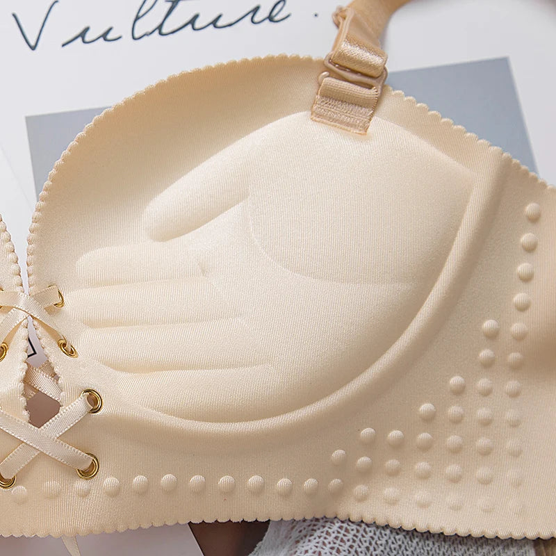 M&T Wear - Bras for women Rope straps Palm support Steel-free bra with air-permeable bra One-piece Lattice push up sexy bra 80A 80B 80C 85C - M&T Wear