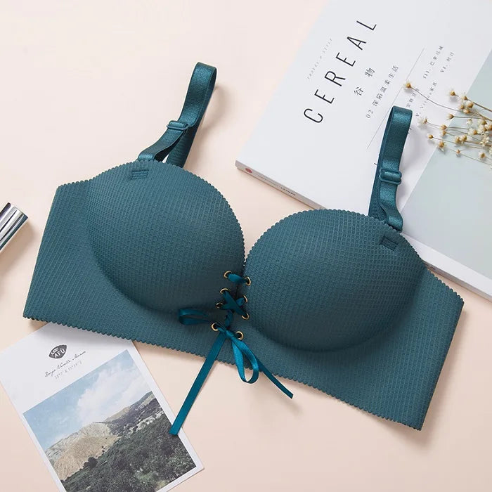 M&T Wear - Bras for women Rope straps Palm support Steel-free bra with air-permeable bra One-piece Lattice push up sexy bra 80A 80B 80C 85C - M&T Wear