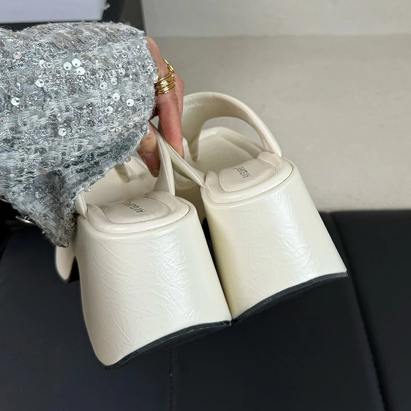 M&T Wear - Women's Korean Style Platform Wedge Slides