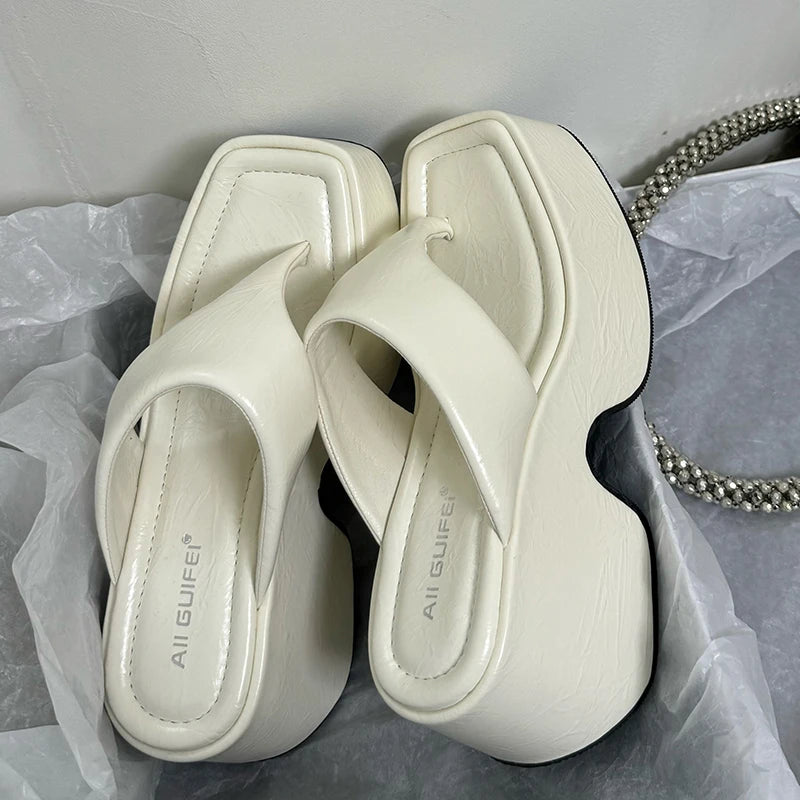M&T Wear - Women's Korean Style Platform Wedge Slides