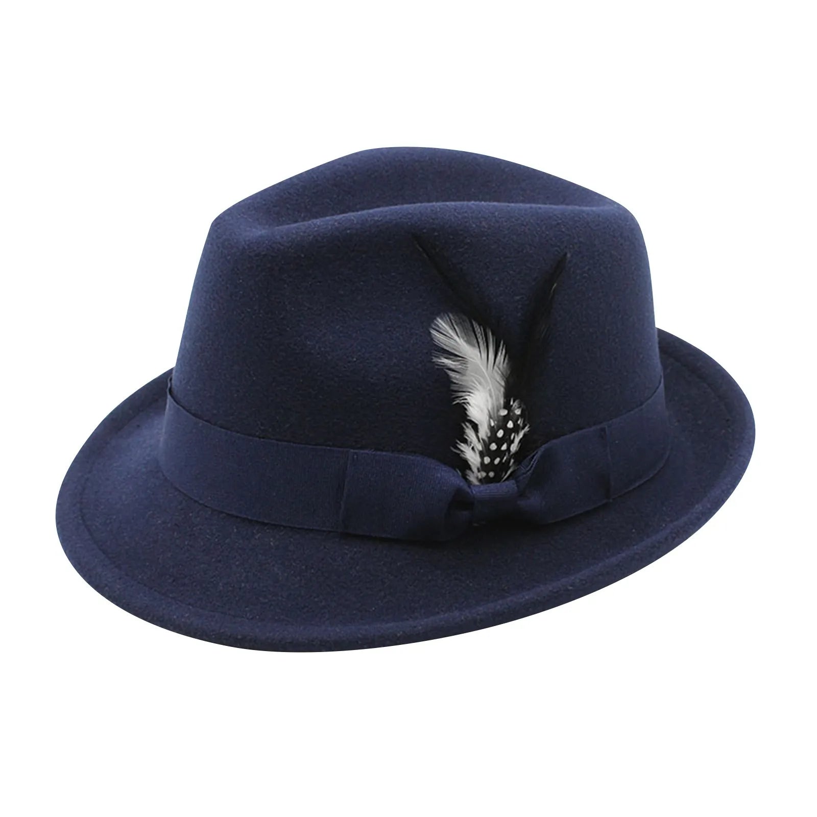 M&T Wear - Elegant Feather Felt Jazz Top Hat