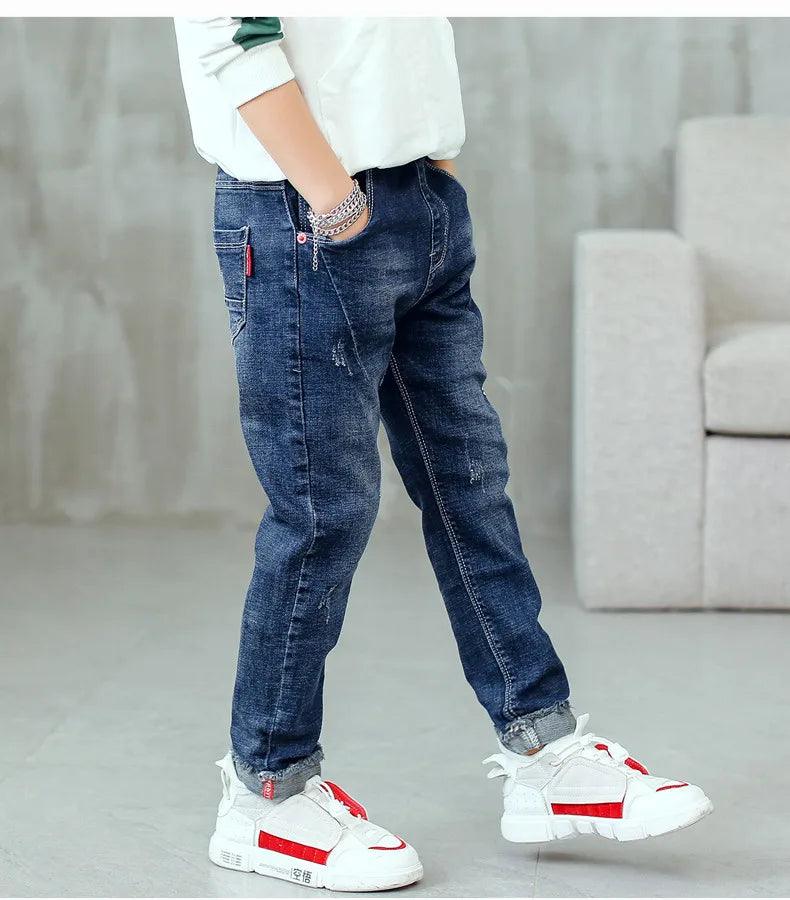 M&T Wear - Boys’ Slim Fit Elastic Waist Denim Jeans (3-14 Years)