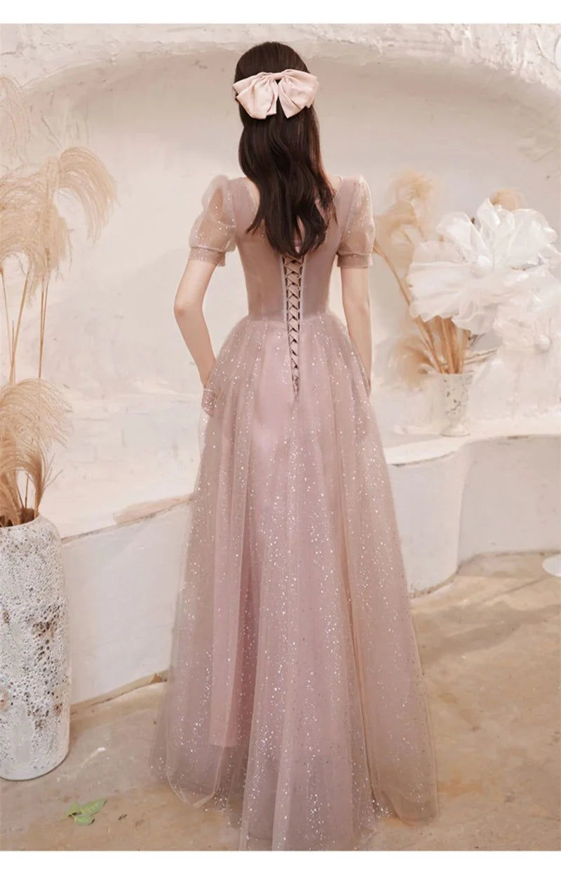 Embroidery Beaded High-End Evening Gown