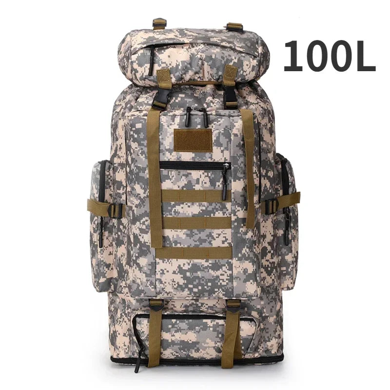M&T Wear - 80L/100L Expandable Tactical Mountaineering Hiking Backpack