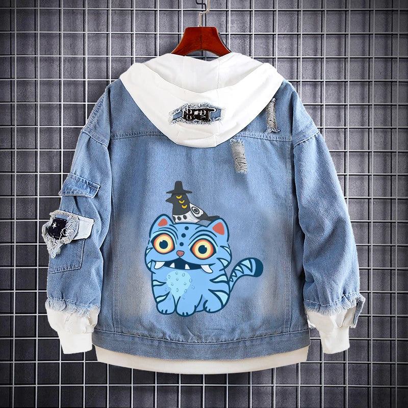 M&T Wear - Kids Denim Jacket Anime Kpop Demon Hunter Saja Boys New Autumn Sweatshirts Hooded Coats Fashion  Adult Casual Streetwear Clothes - M&T Wear