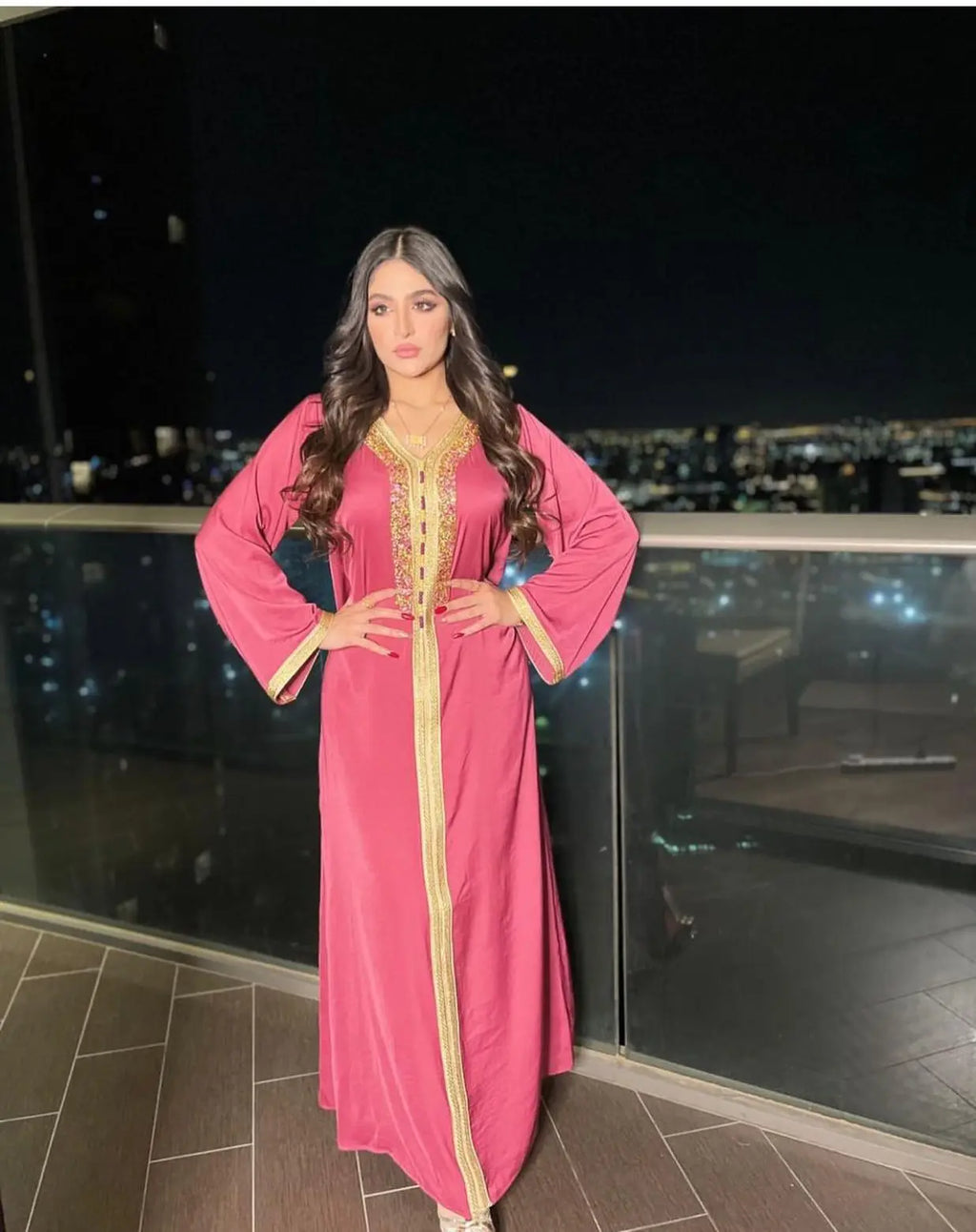 M&T Wear -  Eid Ramadan Mubarak Diamond Abaya Dress