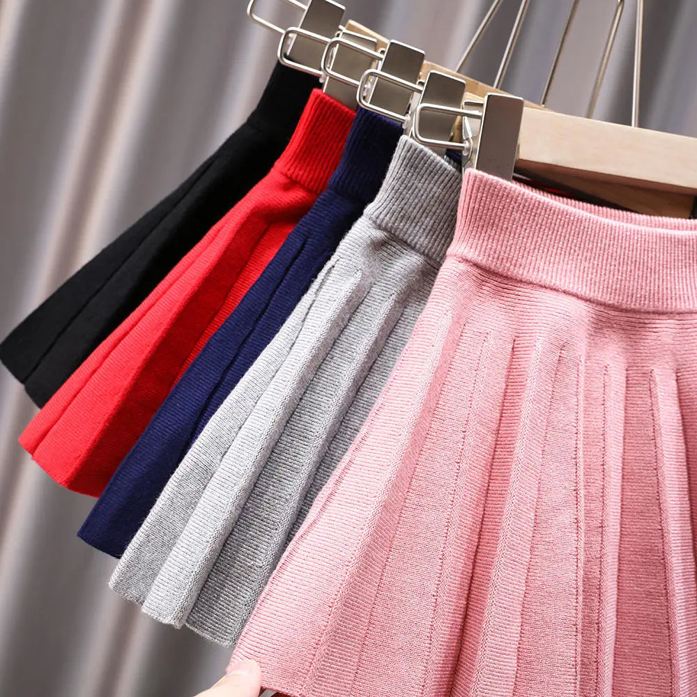 M&T Wear - Girls’ Knitted Pleated School Skirt